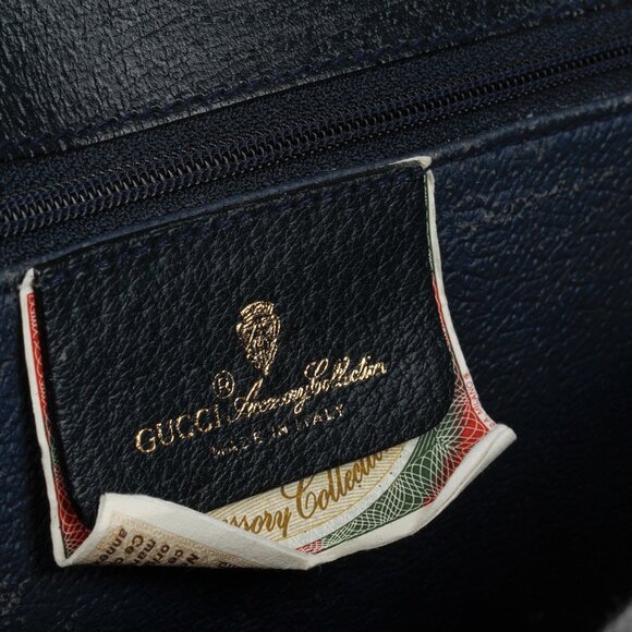 Gucci Vintage Navy Blue Monogram Clutch Bag - Picture 11 of 14